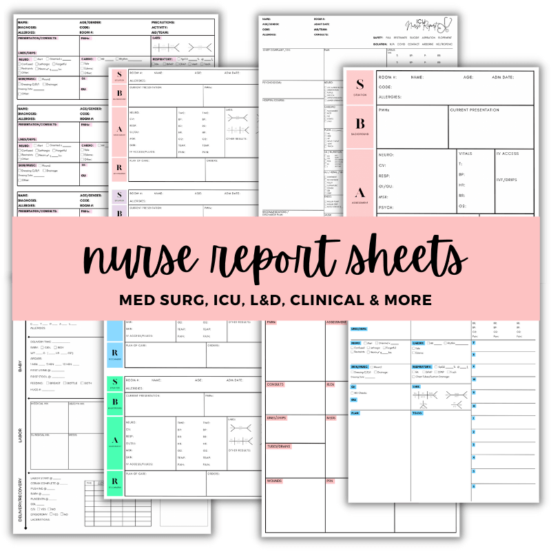 Most Organized Nurse Report Sheets – OrganizedNurseDesigns most-organized-nurse-report-sheets-organizednursedesigns