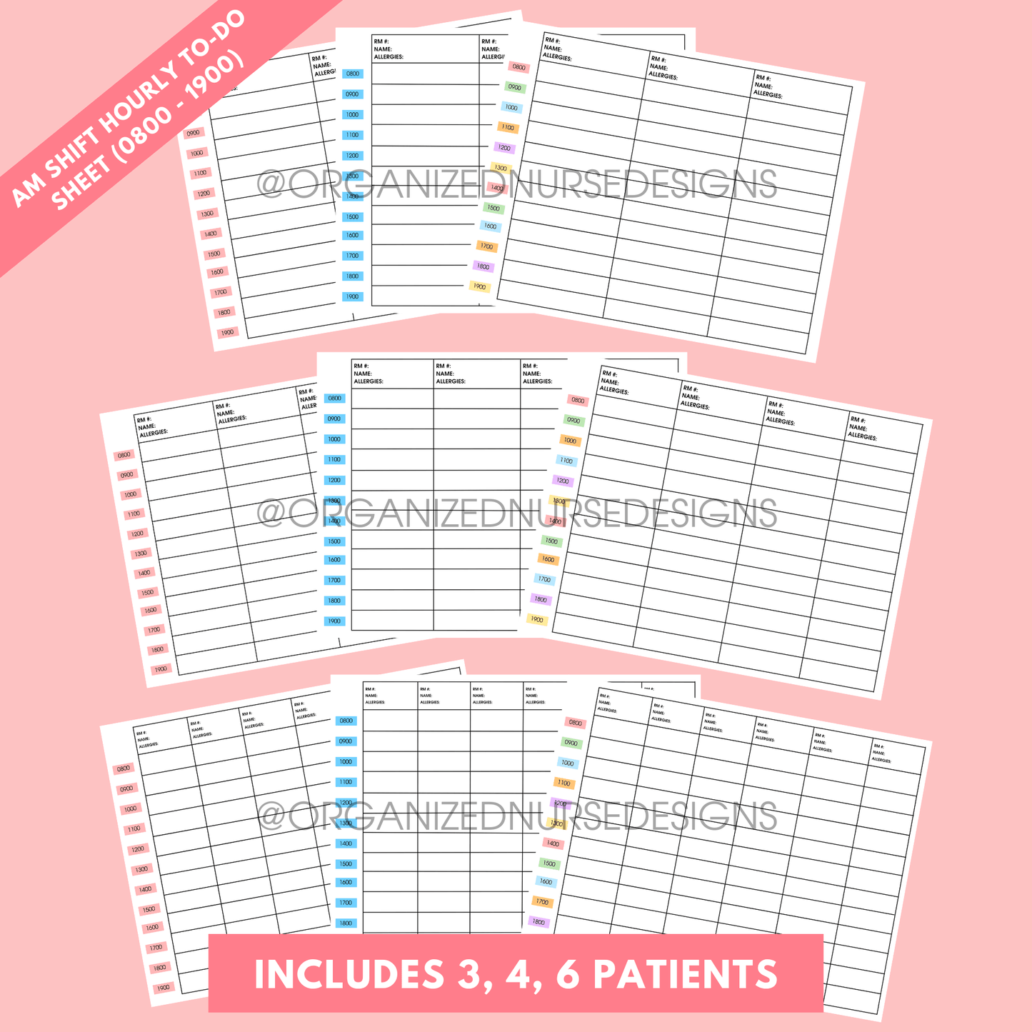 nurse to do list templates, printable nursing to do list templates, nurse to do sheet, hourly to do list, nurse report sheets
