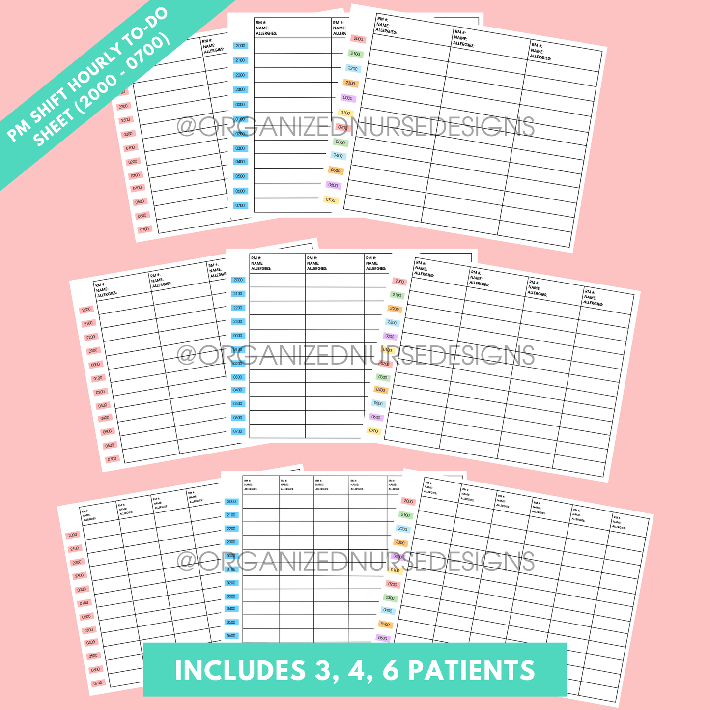 nurse to do list templates, printable nursing to do list templates, nurse to do sheet, hourly to do list, nurse report sheets