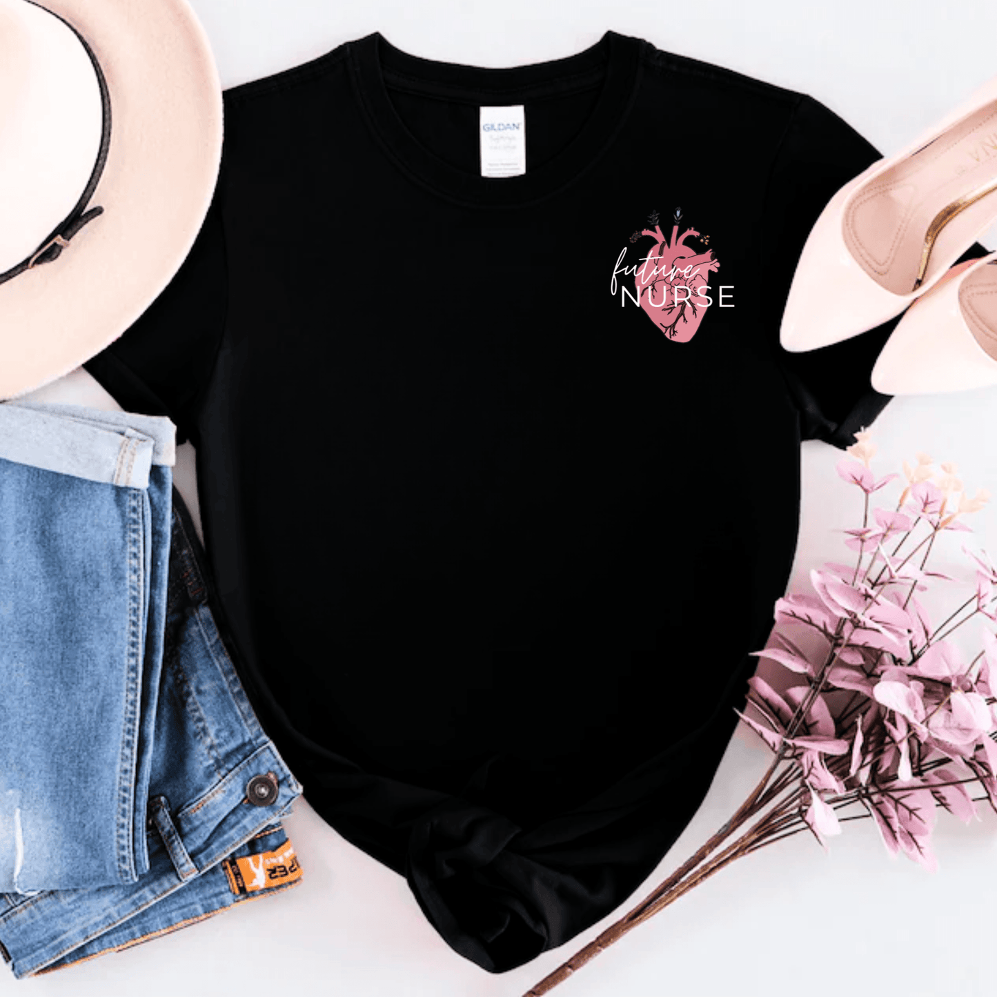 Future Nurse Shirt with Anatomical Heart, Nursing School Shirt, Nurse Shirt, Gift for Nursing Student, Nursing Student Shirt, Nurse Student Shirt