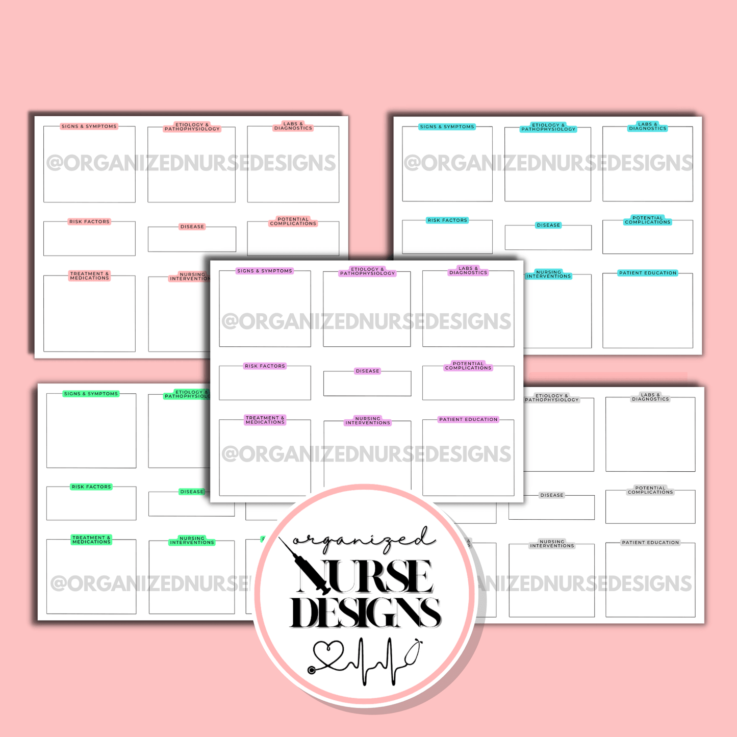 Med Surg Nursing Concept Maps for Nursing Students by OrganizedNurseDesigns