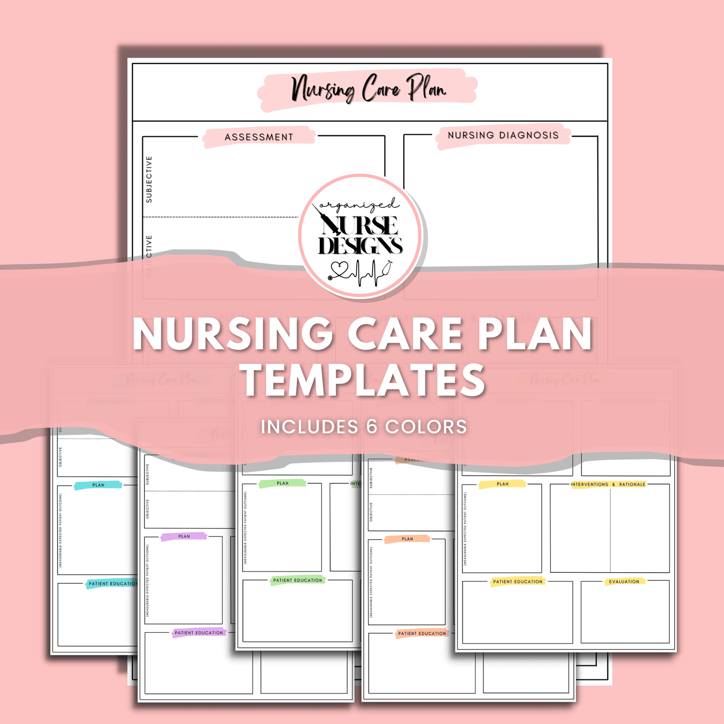 Nursing Care Plan Templates for Nursing Students by OrganizedNurseDesigns