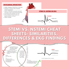 Cardiac Nursing School Study Guide Bundle - EKG Interpretations & Dysrhythmias