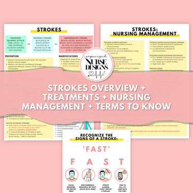 Cardiac Nursing School Study Guide: Hypertension, PVD vs. PAD, DVT, Strokes | Nursing School Notes Bundle