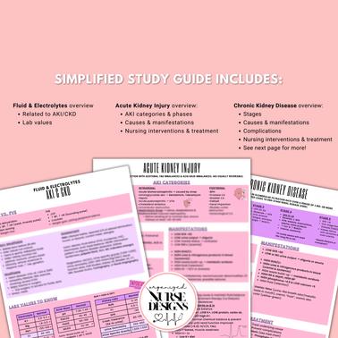 Kidney (AKI & CKD) Nursing School Study Guide