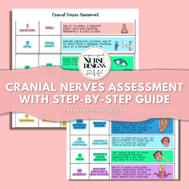 Cranial Nerves Assessment Step-by-Step Guide for Nursing Students by OrganizedNurseDesigns