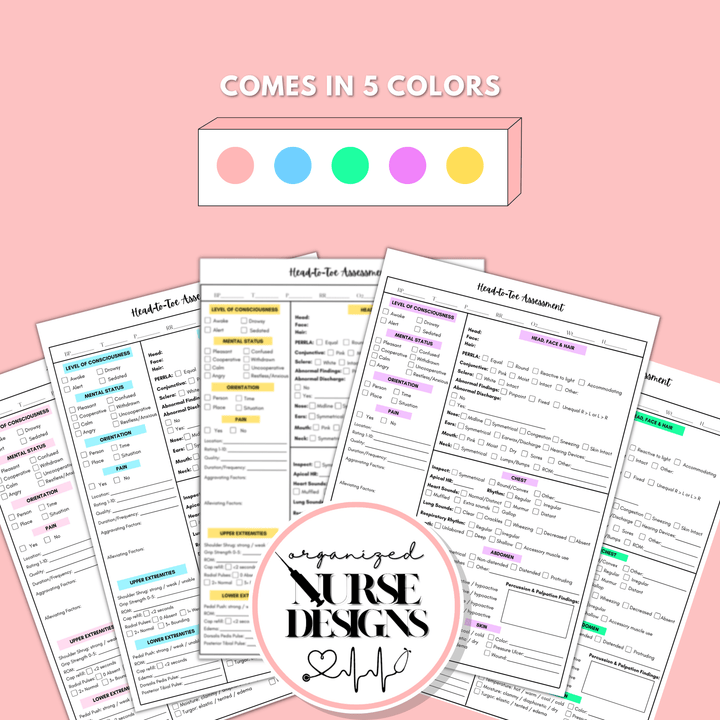 Nursing School Study Templates – OrganizedNurseDesigns