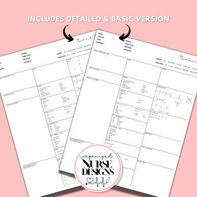 ICU Report Sheet (Original) for Nursing Students by OrganizedNurseDesigns