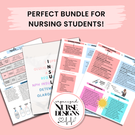 Insulin & Diabetes Notes Bundle for Nursing Students by OrganizedNurseDesigns