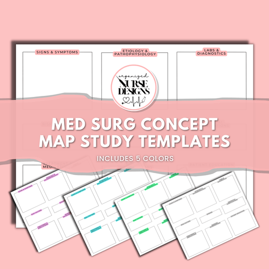 Med Surg Nursing Concept Maps for Nursing Students by OrganizedNurseDesigns