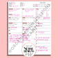 Nurse Report Sheet with Hourly To-Do Schedule for Nursing Students by OrganizedNurseDesigns