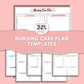 Nursing Care Plan Templates for Nursing Students by OrganizedNurseDesigns